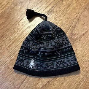 Smartwool brown fair isle tassel hat